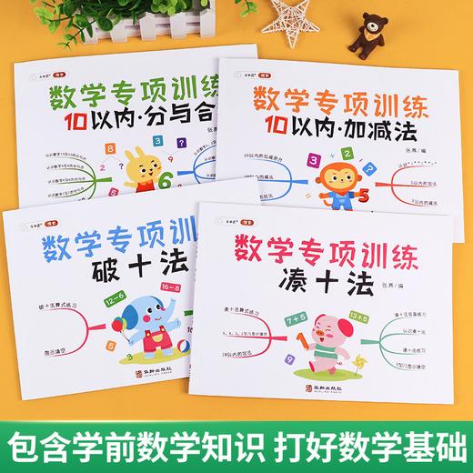 【斗半匠】幼小衔接数学专项教材全套4册幼小思维训练借十法凑十法 商品图1