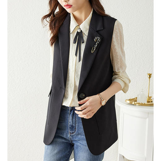 裁缝学苑AS16西装马甲纸样女装春装新款气质无袖外穿马夹上衣打版 商品图1