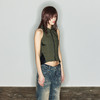 NUTH“雅痞视角”｜绿色工装马甲背心外穿显瘦无袖短款上衣 商品缩略图1