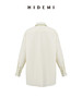 HIDEMI极简设计感白色牛油果绿镶嵌拼色款口袋廓形衬衫 商品缩略图13