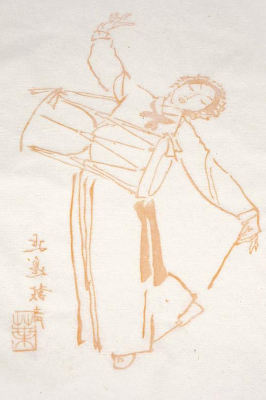 荣宝斋木版水印白描人物手工宣纸信笺 商品图2