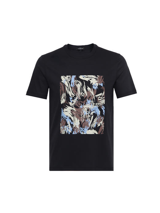 callisto藏青全棉短袖T恤  SRTSS031C 商品图3