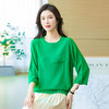 七分袖慵懒风上衣，薄款冰丝针织衫CC-103-52372 商品缩略图3