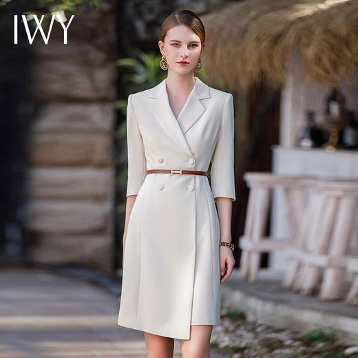IWY/春夏新款修身西装裙子职业女神范主持人上镜装高端连衣裙Q676+D0053 商品图2