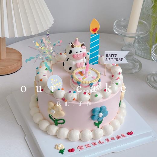 多款式~小猪/小牛/小狗花花复古卡通蛋糕（小动物可换）-低糖处理无添加 商品图5