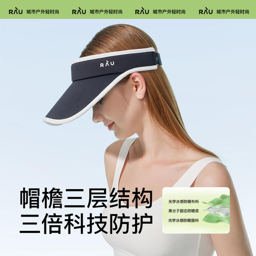⁶【防晒帽UPF2000+】棒球帽可调节 冰感防晒面料+高分子帽檐+防晒面料 实现帽下降温阻隔99.99%紫外线 SS06-QTT-RAU 商品图2