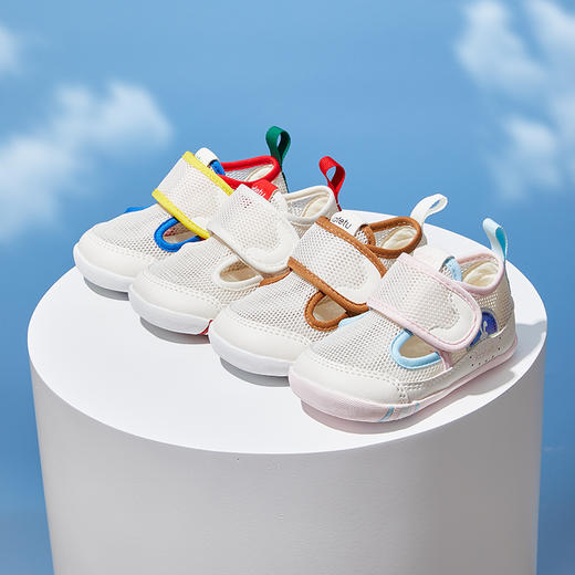 卡特兔女宝宝鞋2023婴儿鞋一岁宝宝鞋子网眼透气防滑机能鞋学步鞋 商品图1