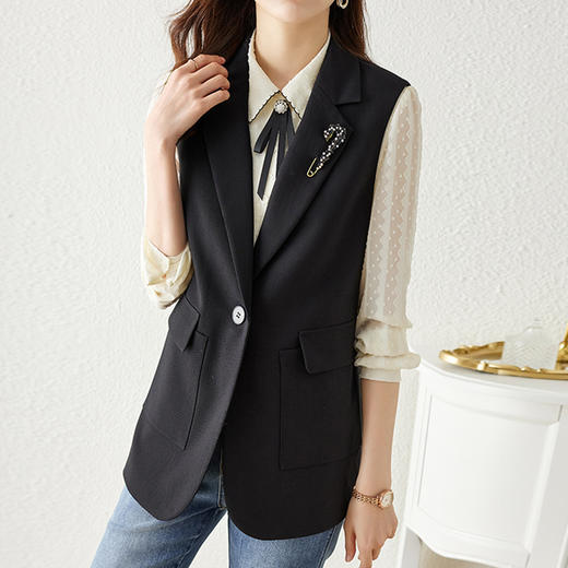 裁缝学苑AS16西装马甲纸样女装春装新款气质无袖外穿马夹上衣打版 商品图2