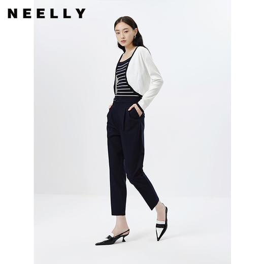 NEELLY纳俪商场同款春季新款西装裤女百搭百搭直筒休闲九分裤时尚N23031H01159 商品图1