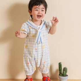 棉果果夏季新品男童男宝对开连体衣哈衣M212722223303
