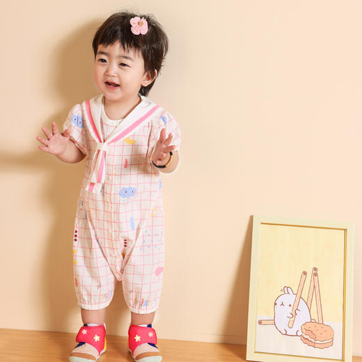 棉果果夏季新品女童女宝对开连体衣M222722223251 商品图0