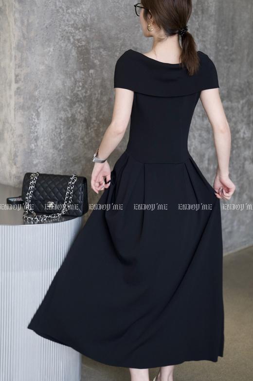 【门店同款】2023年春季复古法式一字肩连衣裙 150357435 商品图3