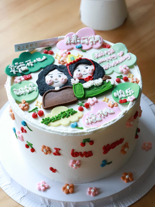 手绘妈妈和女儿 商品图4