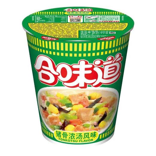 日清 合味道 猪骨浓汤风味杯面 77g(面饼60g+配料17g)/杯 商品图0