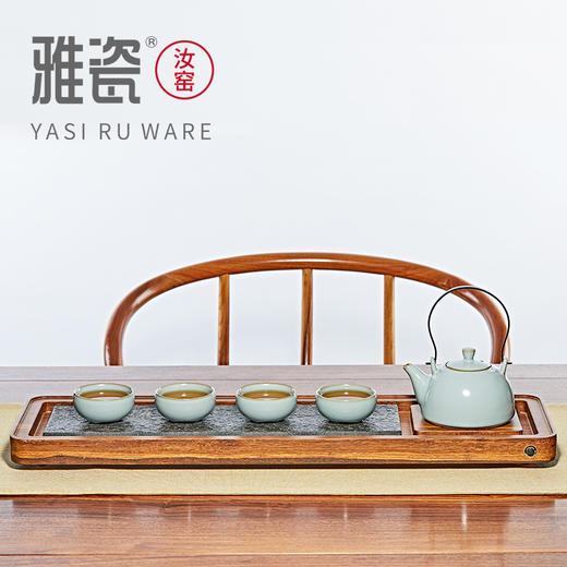 汝窑明月提梁壶套装（一壶四杯） 商品图2