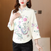改良唐装中国风中式刺绣复古国潮盘扣上衣KQL-A83N8501 商品缩略图1