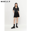 NEELLY纳俪夏季新款高腰半身裙女显瘦百褶裙减龄A字裙短款小个子N23041E01026 商品缩略图1