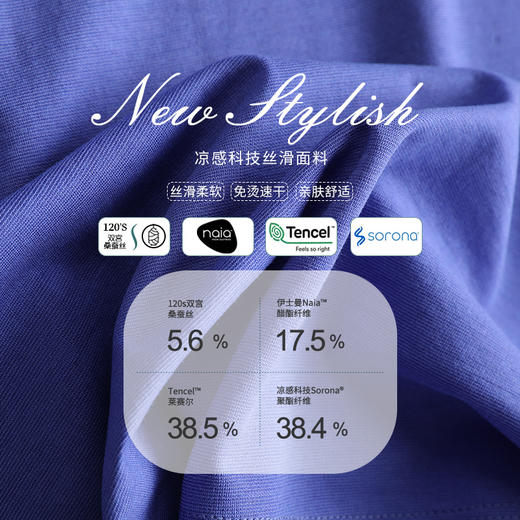 Avann丝滑醋酸桑蚕丝U型领T恤高端礼盒装 商品图10
