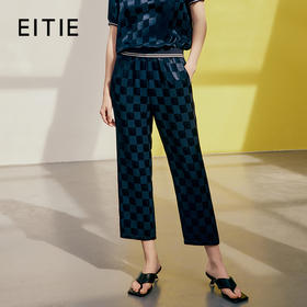 EITIE爱特爱夏季新款高腰修身休闲裤女7405108