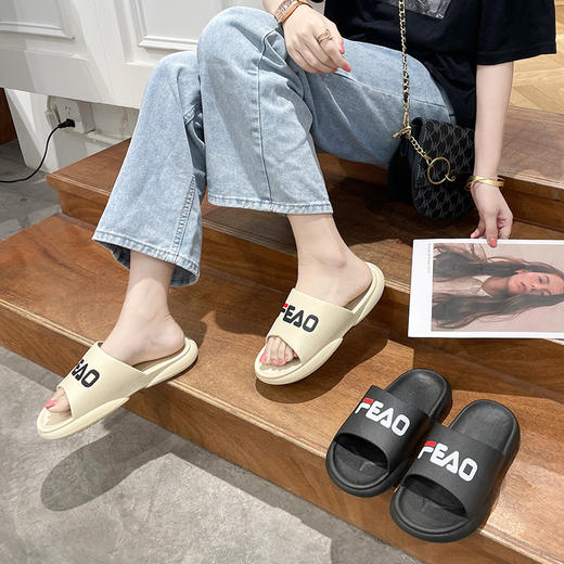【新款百搭韩版时尚ins休闲拖鞋】居家夏天外出穿2023新款时尚情侣踩屎感凉拖鞋厚底 抑jun无异味拖鞋 从内到外的柔软体验 凉拖鞋情侣室内居家男女厚底外穿 商品图2