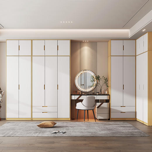 喜梦宝衣柜组合简约现代大衣柜家用卧室小户型两门三门衣橱储物柜 布拉格 商品图0