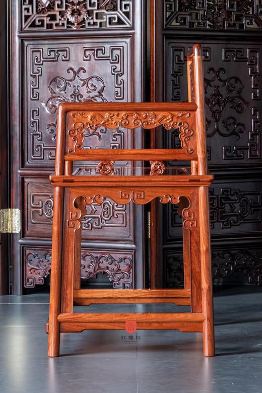 红桥红  家具严选  缅甸花梨（大果紫檀）【螭龙纹 玫瑰椅 三件套】 商品图8