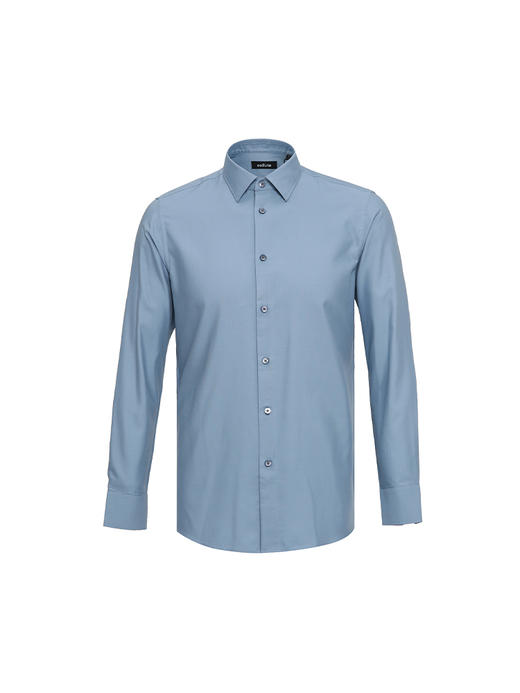 callisto浅蓝丝混纺法式领衬衫  SRSTL181C 商品图3