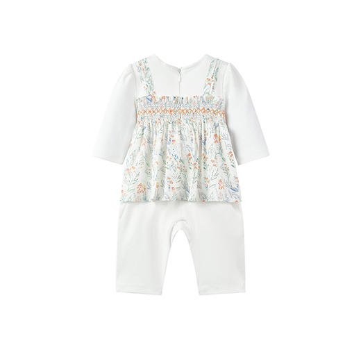 英氏童装女宝宝碎花连体衣假两件春新款爬服长袖蛤衣YRHAJ1P214A 商品图4