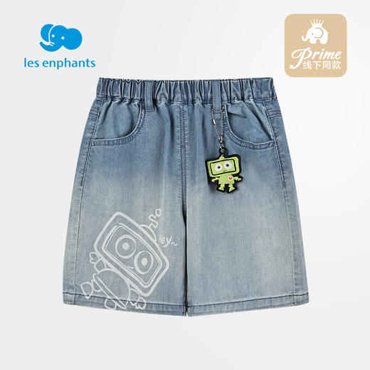 丽婴房-童衣类（夏）G3牛仔五分裤6_浅蓝 商品图0