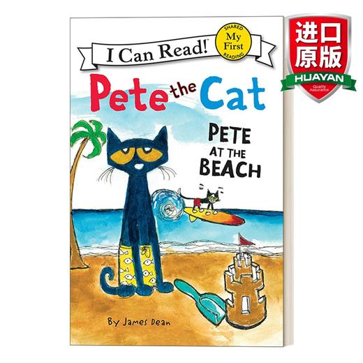 Collins柯林斯 英文原版 My First I Can Read Pete the Cat Pete at the Beach 皮特猫分级阅读 英文版 进口英语原版书籍 商品图0