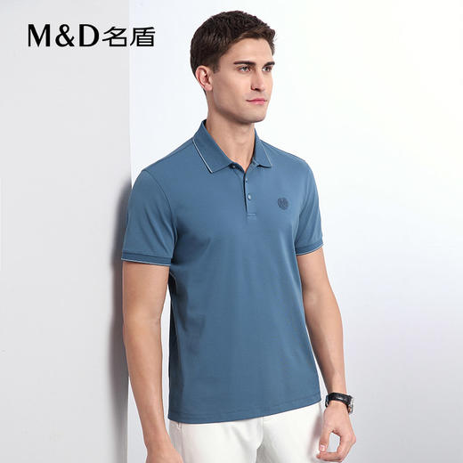 【商场同款】名盾短袖Polo衫夏季新品桑蚕丝混纺翻领t恤男22513 商品图2