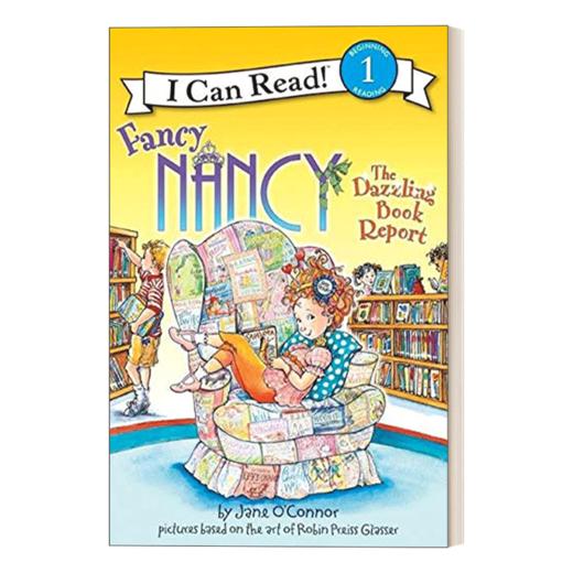 Collins柯林斯 英文原版 I Can Read 1 Fancy Nancy The Dazzling Book Report 漂亮的南希 精彩的读书报告 小俏妞希希分级读物 英文版 进口书籍 商品图1