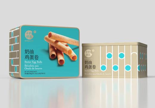 十月初五奶油鸡蛋卷（铁罐）500g 商品图0
