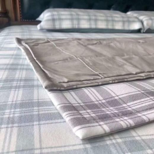 竹纤维格子抗菌枕套4874 商品图1
