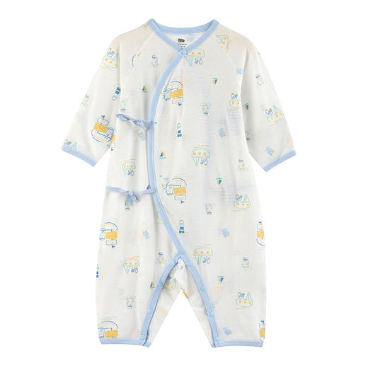 丽婴房-内衣类（夏）G3系带连身装0_白色\米白 商品图0