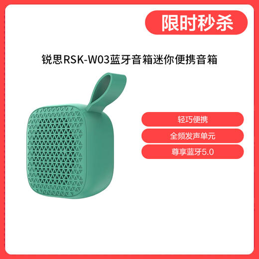锐思RSK-W03蓝牙音箱迷你便携音箱（颜色随机） 商品图0