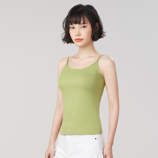 都市丽人吊带背心无尺码细罗纹背心无排扣无钢圈LV3AA2 商品图0