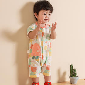 棉果果夏季新品男女宝对开连体衣M212722223259