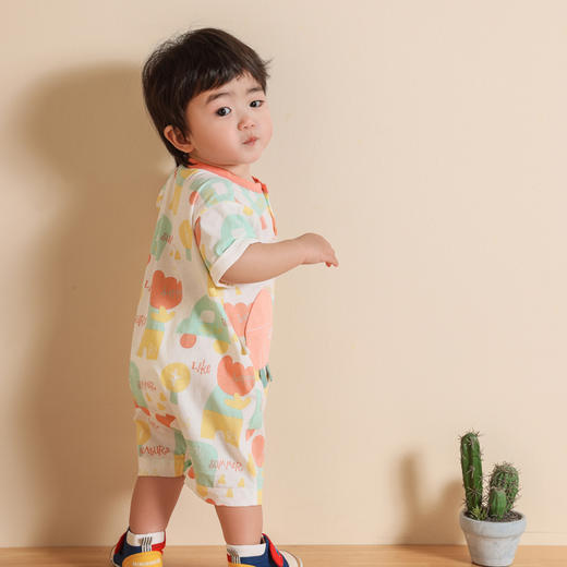 棉果果夏季新品男女宝对开连体衣M212722223259 商品图2