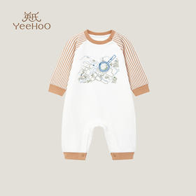 英氏婴儿23春夏新款连体衣长袖爬服宝宝哈衣幼儿衣服YRHAJ1P194A
