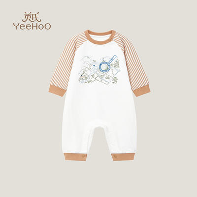 英氏婴儿23春夏新款连体衣长袖爬服宝宝哈衣幼儿衣服YRHAJ1P194A 商品图0