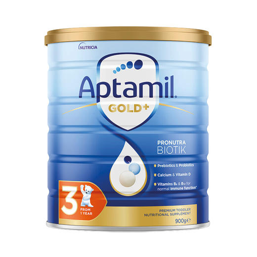 爱他美（Aptamil）金装澳洲版 较大婴儿配方奶粉 1/2/3/4段(0-36月以上) 900g 商品图3