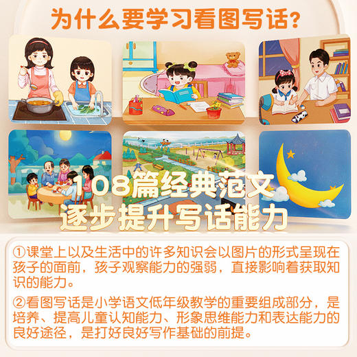【优惠专享】看图写话押题范文小学一二年级通用彩绘注音视频讲解 商品图2