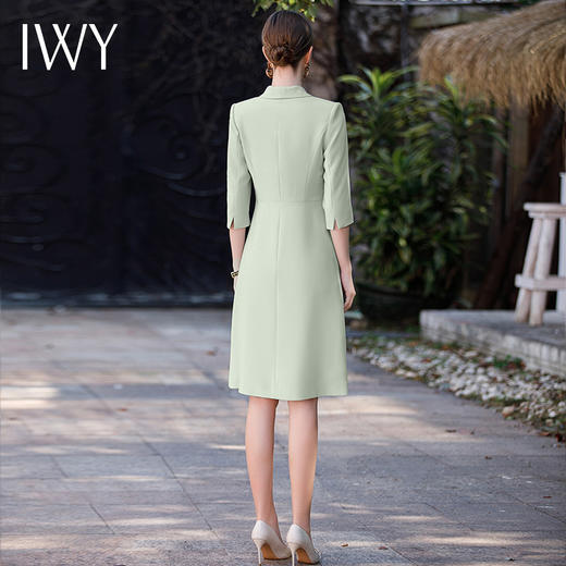 IWY/新款薄荷绿设计感连衣裙气质主持人上镜装韩版职业工作服Q771-G 商品图4