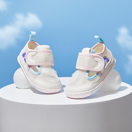 卡特兔女宝宝鞋2023婴儿鞋一岁宝宝鞋子网眼透气防滑机能鞋学步鞋 商品图3