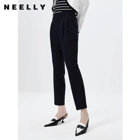 NEELLY纳俪商场同款春季新款西装裤女百搭百搭直筒休闲九分裤时尚N23031H01159