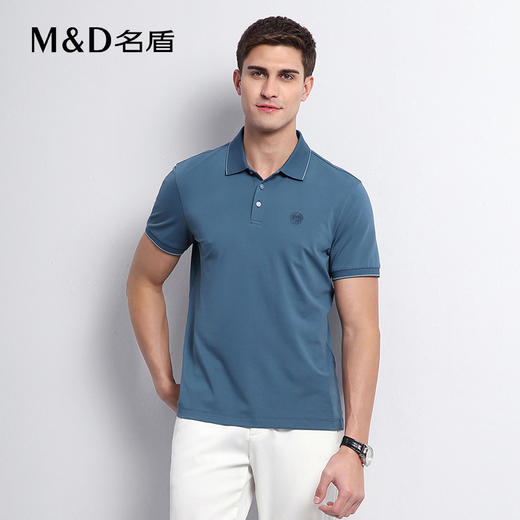 【商场同款】名盾短袖Polo衫夏季新品桑蚕丝混纺翻领t恤男22513 商品图1