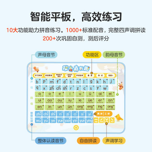 拼音真有趣 一站式解决拼音问题 幼小衔接学练结合，1000+标准配音，200+次巩固自测，随时随地可以练拼音 商品图4