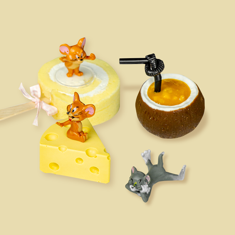 烤爱·猫和老鼠·生日蛋糕系列·芒果奶酪椰子慕斯·聚会可爱儿童生日节日【仅限深圳同城配送】