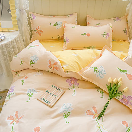 【温暖时光！亲肤时尚三件套】纯棉加厚磨毛三件套简约全棉学生宿舍礼品被套四件套 商品图6